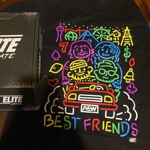 AEW "Vegas" Best Friends wrestling t shirt size unisex small All Elite Crate